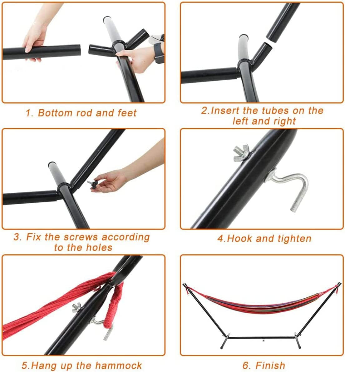 2-Person Hammock with Stand - Premium Canvas