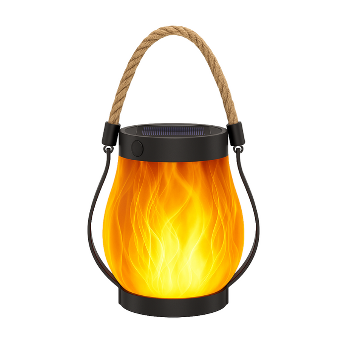 Solar-Powered Outdoor Lantern | Realistic Flame Effect, All-Weather Proof & Ideal for Cozy Evenings on the Patio or Balcony