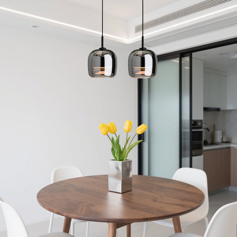 Modern Black Glass Pendant Light