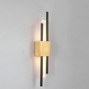 Modern Black and Gold Wall Sconce | LED Indoor Lighting Fixture