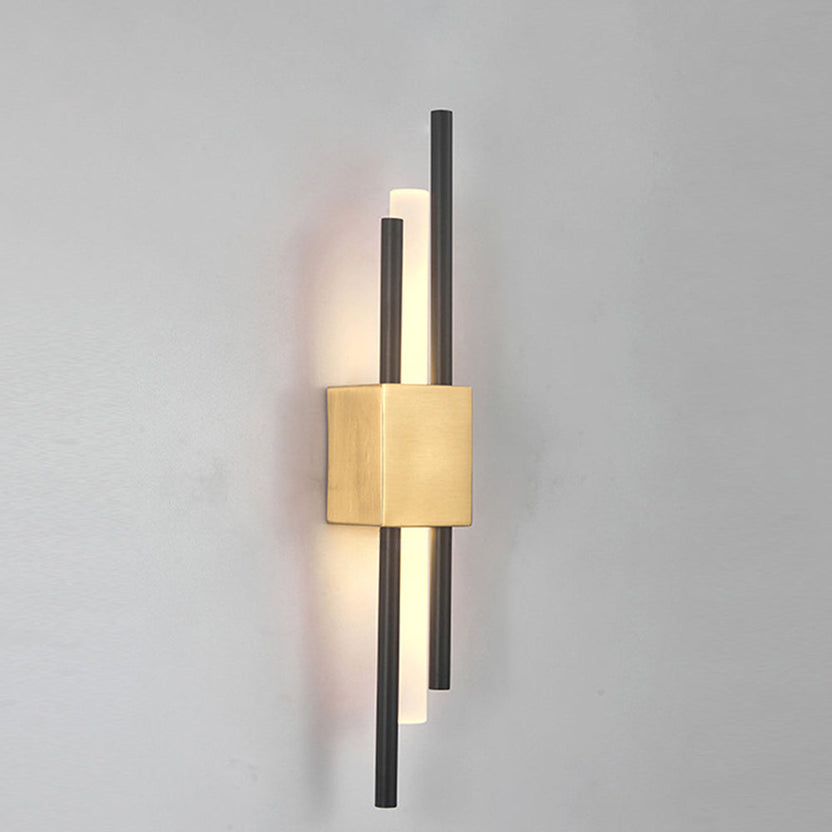 Modern Black and Gold Wall Sconce | LED Indoor Lighting Fixture
