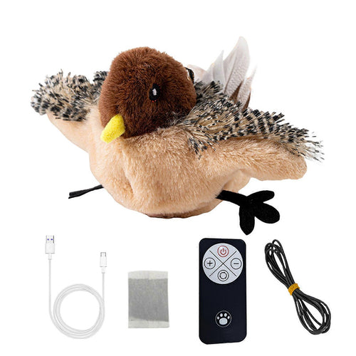 Interactive Sound Bird Cat Toy – Flapping Feather Fun for Indoor Cats
