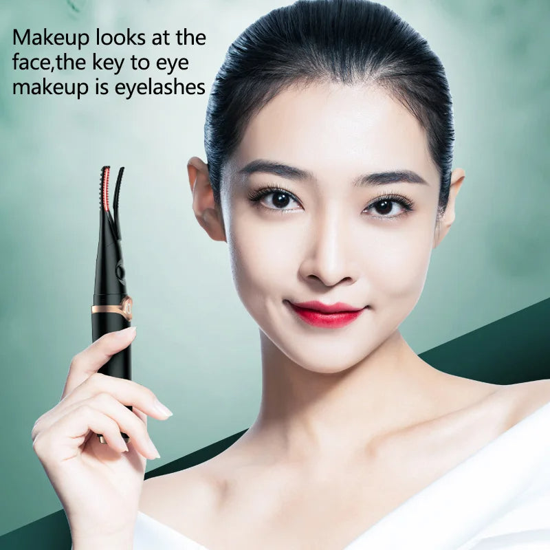Heated Eyelash Curler USB Rechargeable Electric - Quick, Natural, 24-Hour Curl