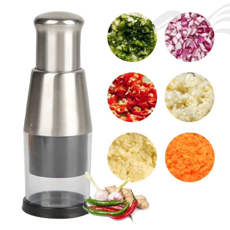 Stainless Steel Garlic Press | Quick Crush Manual Design