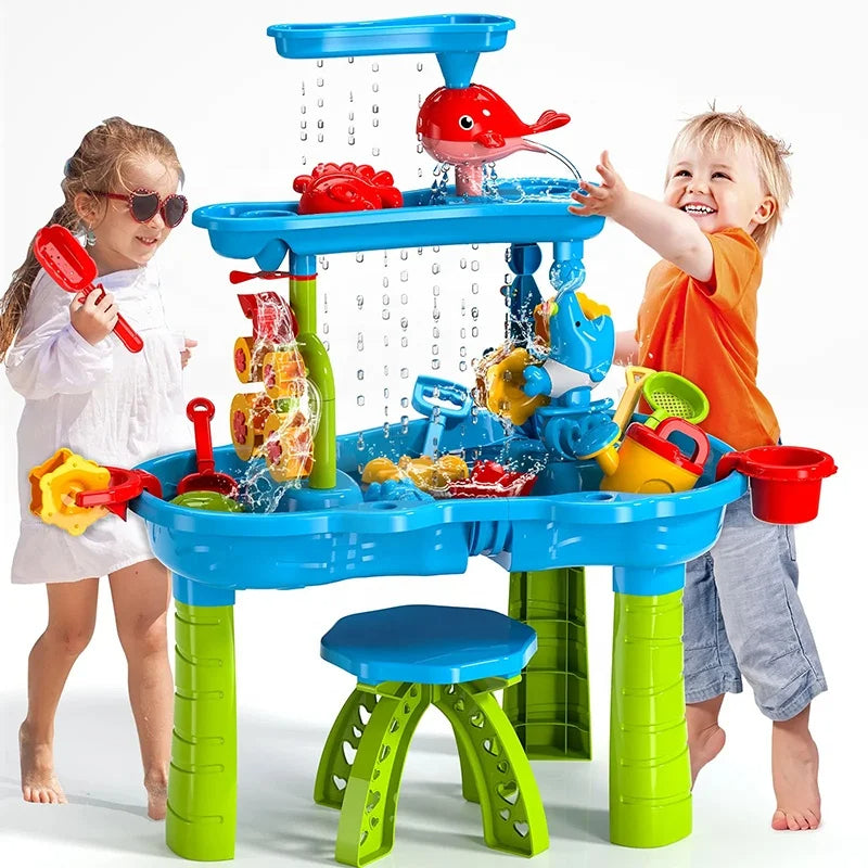 KIDSPLASH | 3-in-1 Outdoor Sand & Water Table For Kids