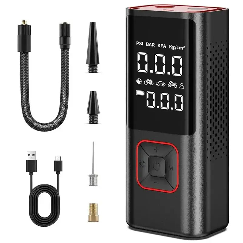 Wireless Portable Air Compressor for Car, Motorcycle, Bicycle & Ball
