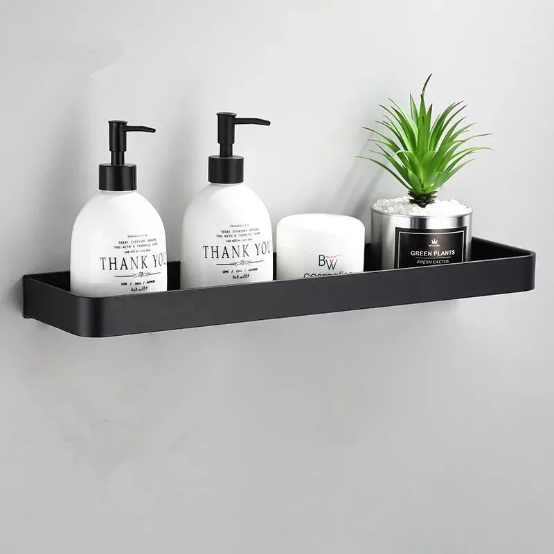 Modern Bathroom Wall Shelf | Black Space Aluminum Design