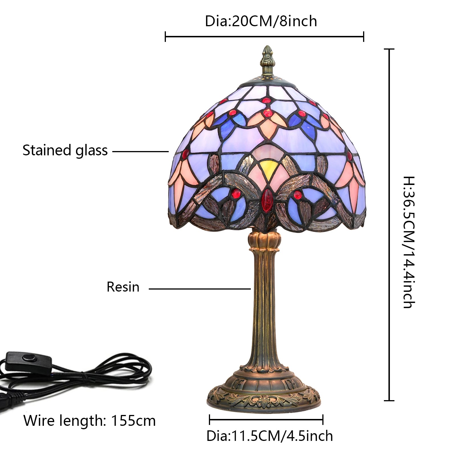 RadiantTints – Colored Glass Tiffany Lamp