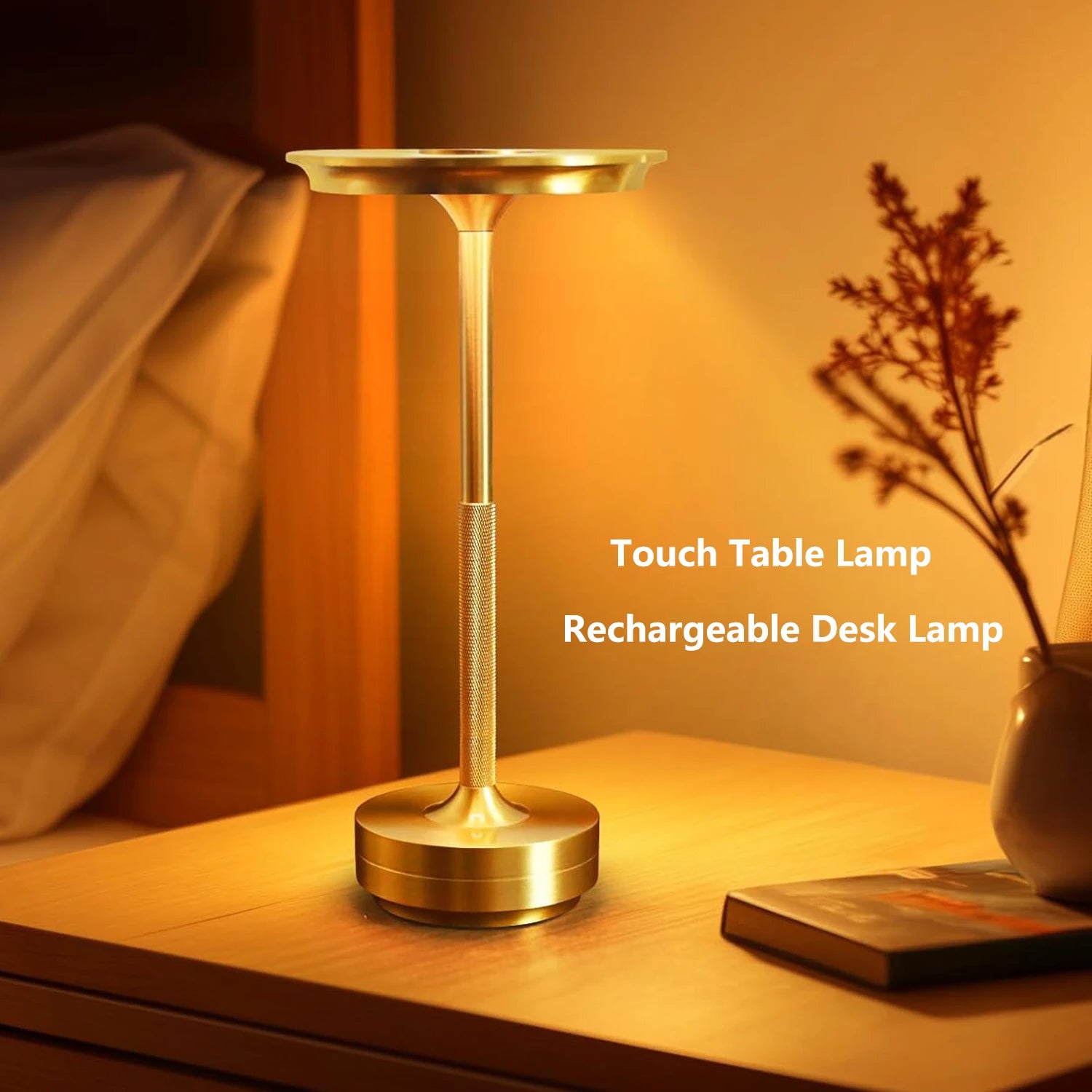 Cordless Modern Aura Table Lamp - Cordless Table Lamp with Touch Control & Modern Nordic Design
