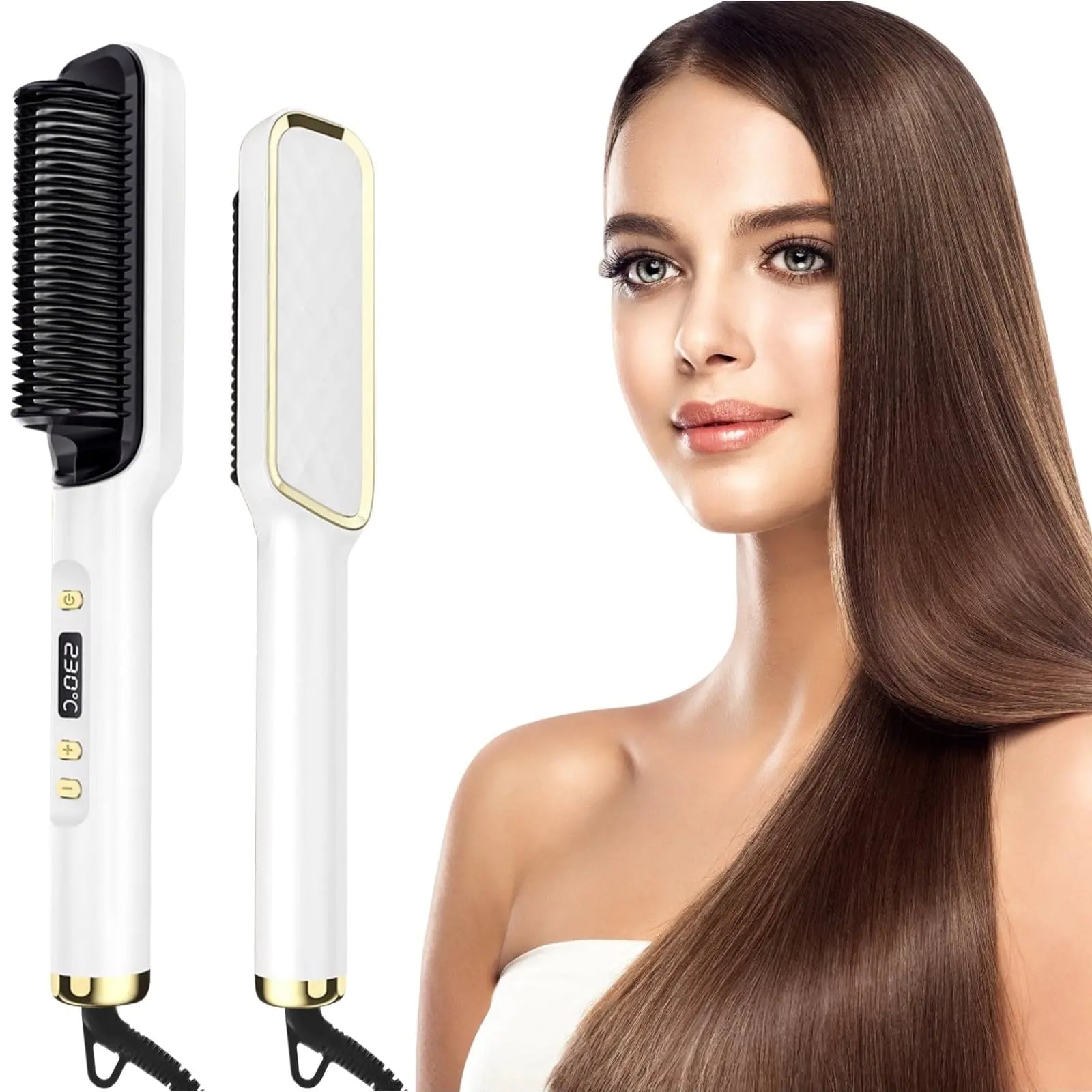 Electric Heat Comb Straightener Curler