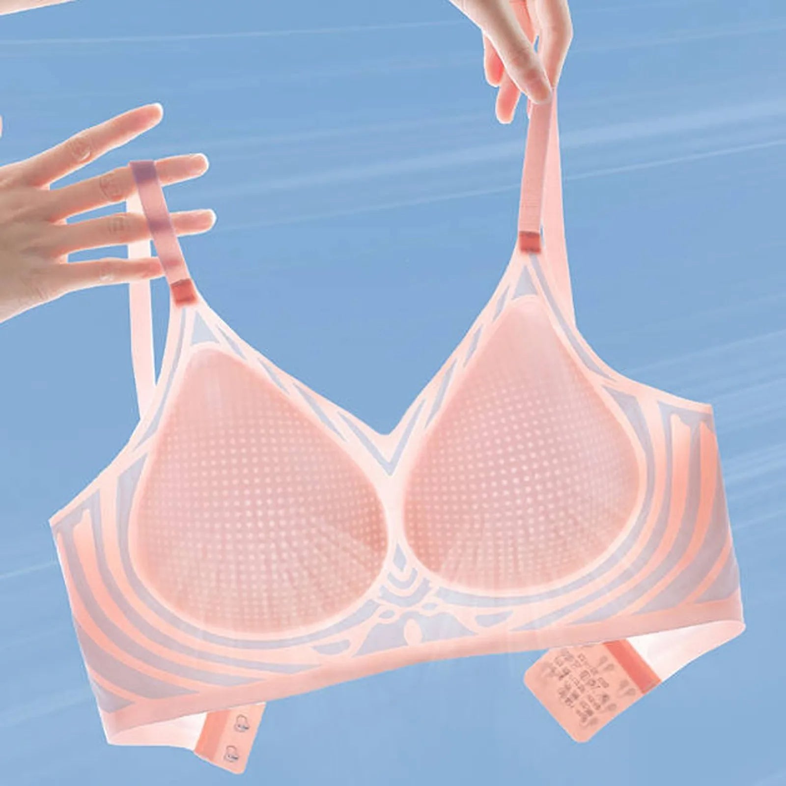 Ice Silk Ion Fiber Restoration Shaping Bra - Skin-friendly Ice Silk Lifting Bra Stretchy Breathable Ultra Thin Ice Silk Bra