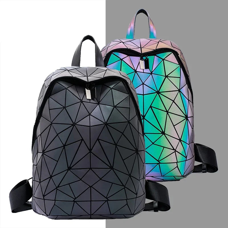 Geometric Women Backpack Luminous Bag
