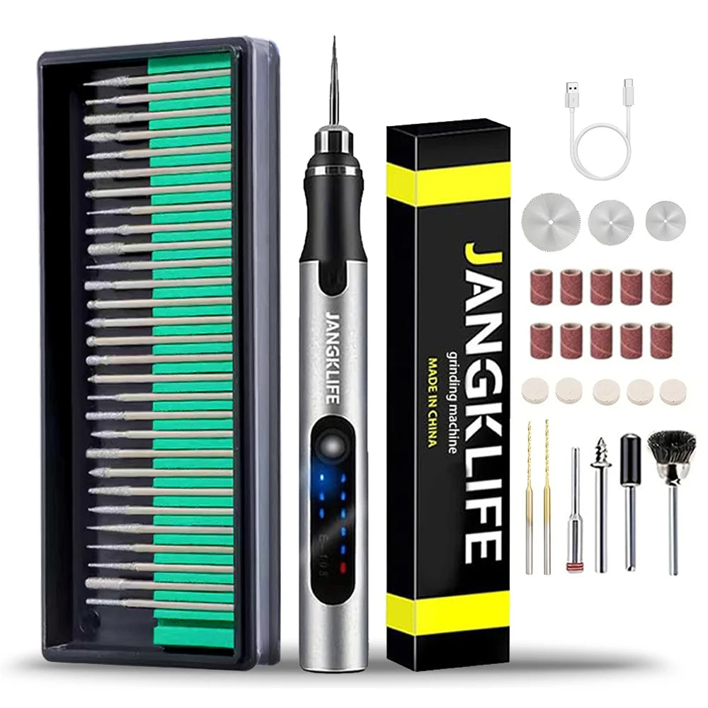 Cordless Electric Engraving Pen – 15,000 RPM for Wood & Glass