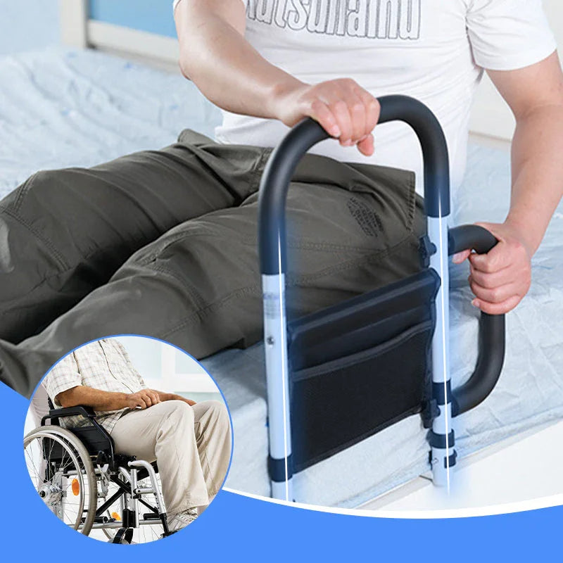 Adjustable Bed Assist Rail with Side Handrail – Safety Support for Elderly & Mobility Assistance
