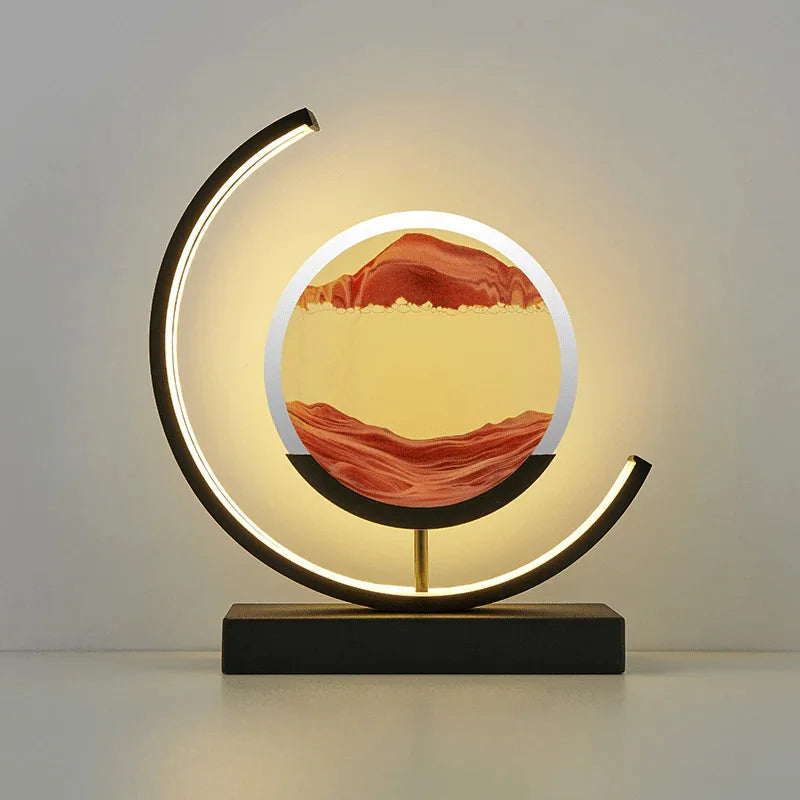 Deep Sea Sandscapes: Illuminated Sand Art for Serene Home Decor