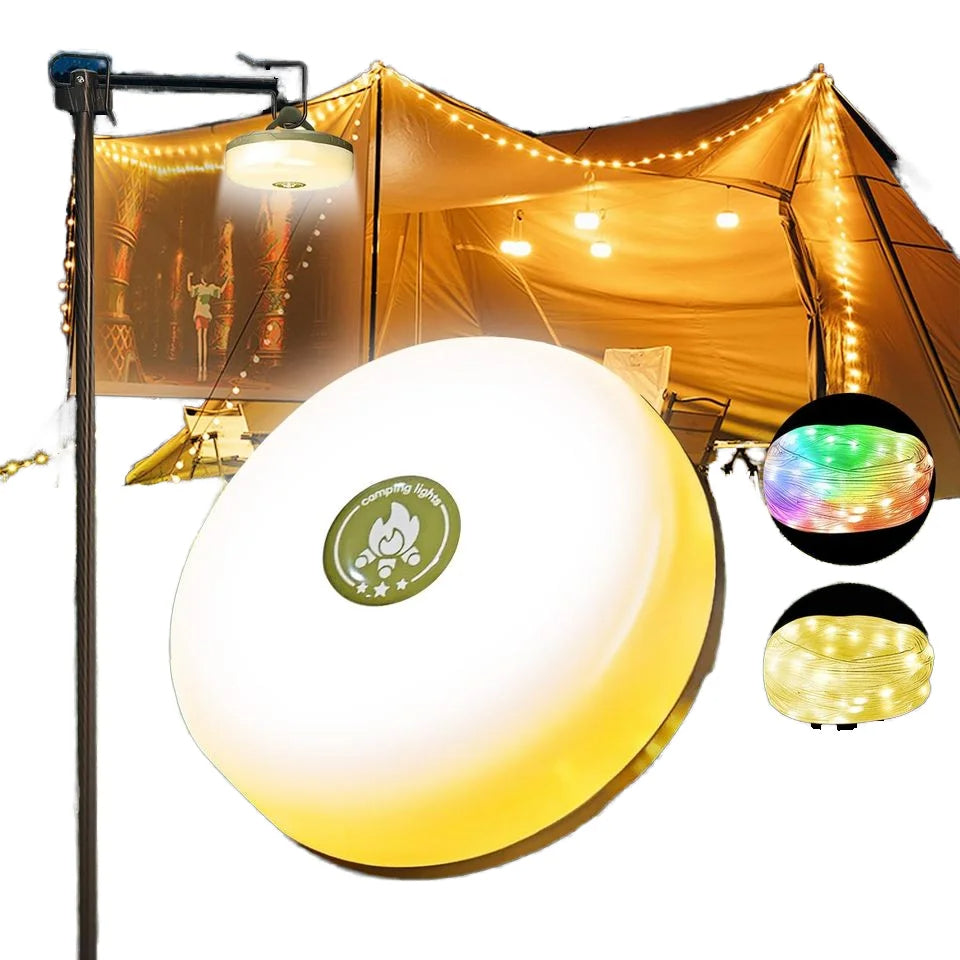 4 in 1 Camp Lights - String Lights with 8 Lighting modes