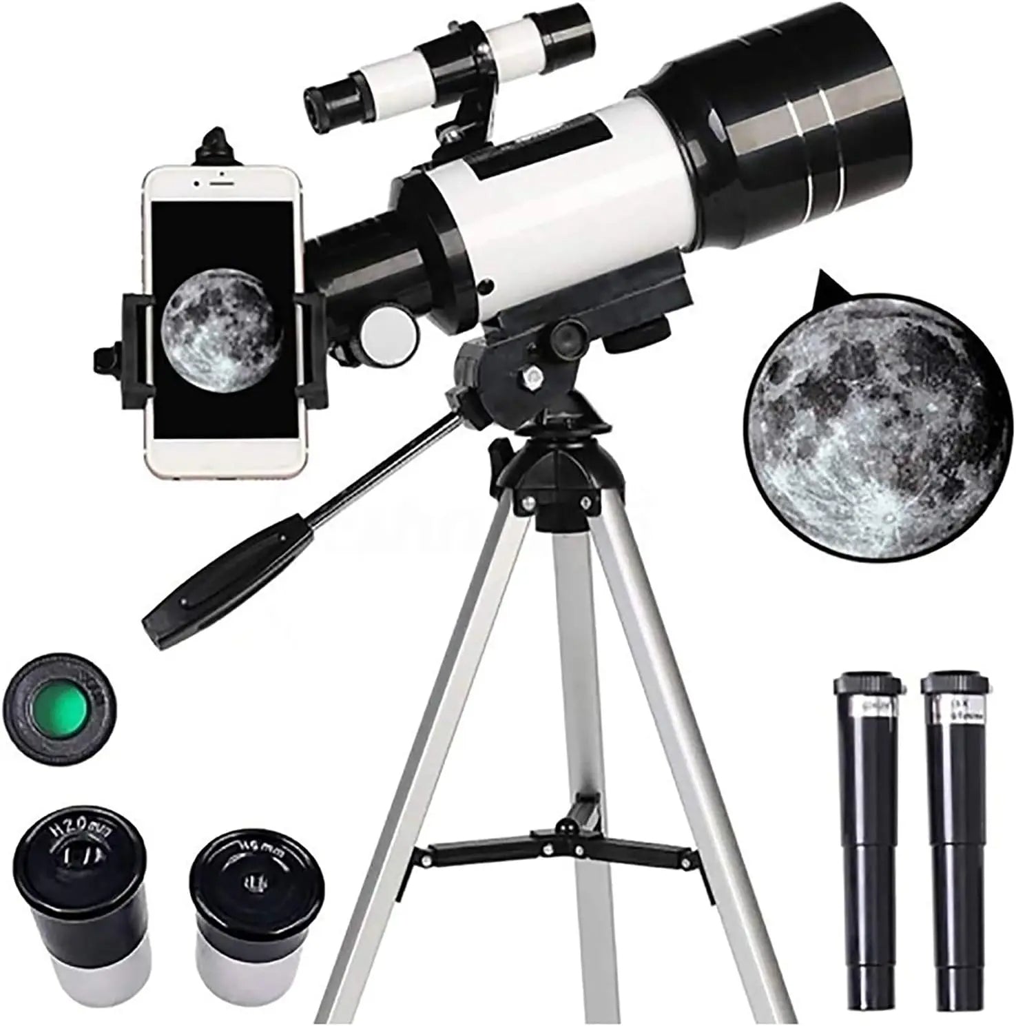 Professional Astronomical Telescope - Moon-Watching W/ Tripod Table Present - 150x Zoom