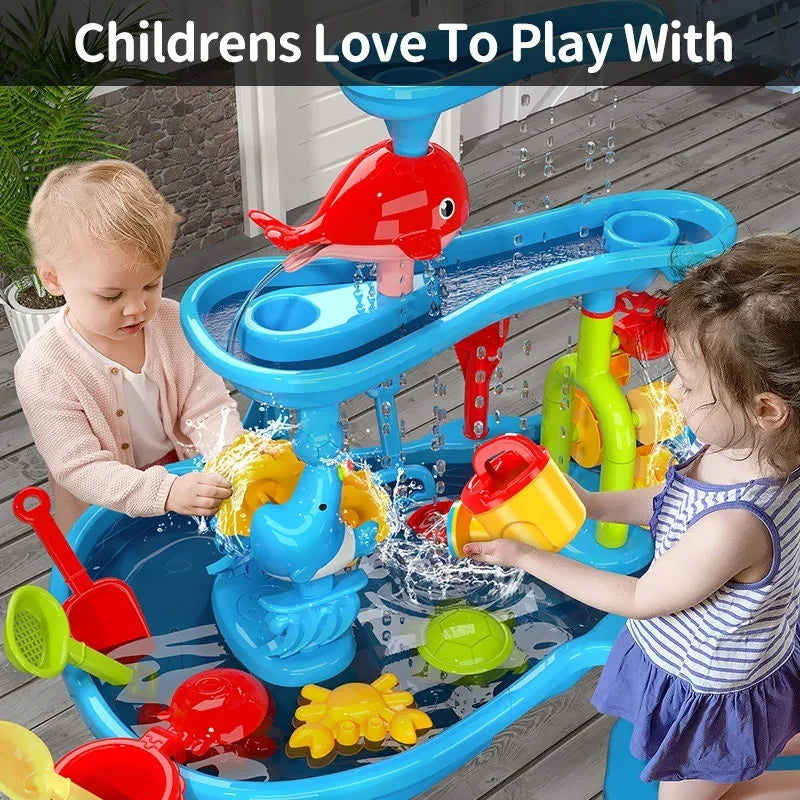 KIDSPLASH | 3-in-1 Outdoor Sand & Water Table For Kids