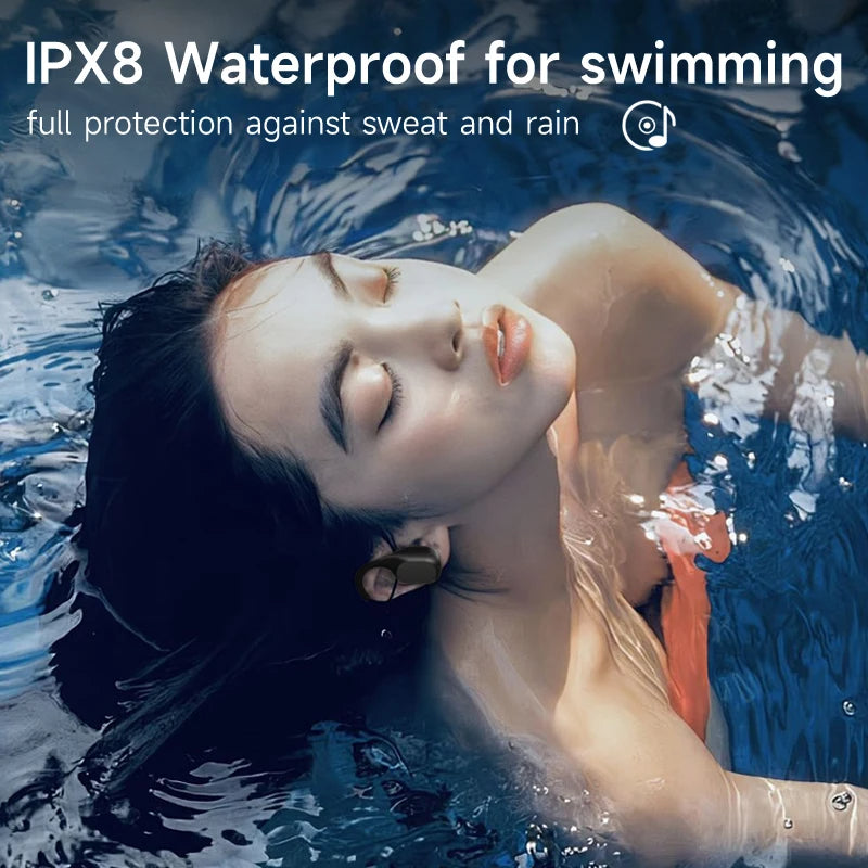 Waterproof Bone Conduction Swimming Headphones – Bluetooth 5.4 MP3 Headset (32GB)
