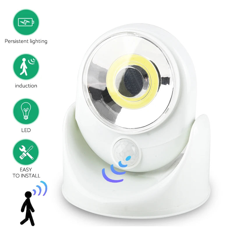 Ultra-Bright Motion Sensor LED Outdoor Light – Waterproof 450 Lumen Wireless LED Lamp for Safety and Visibility