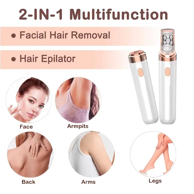 2 in 1 Facial Hair Removal and Epilator for Women