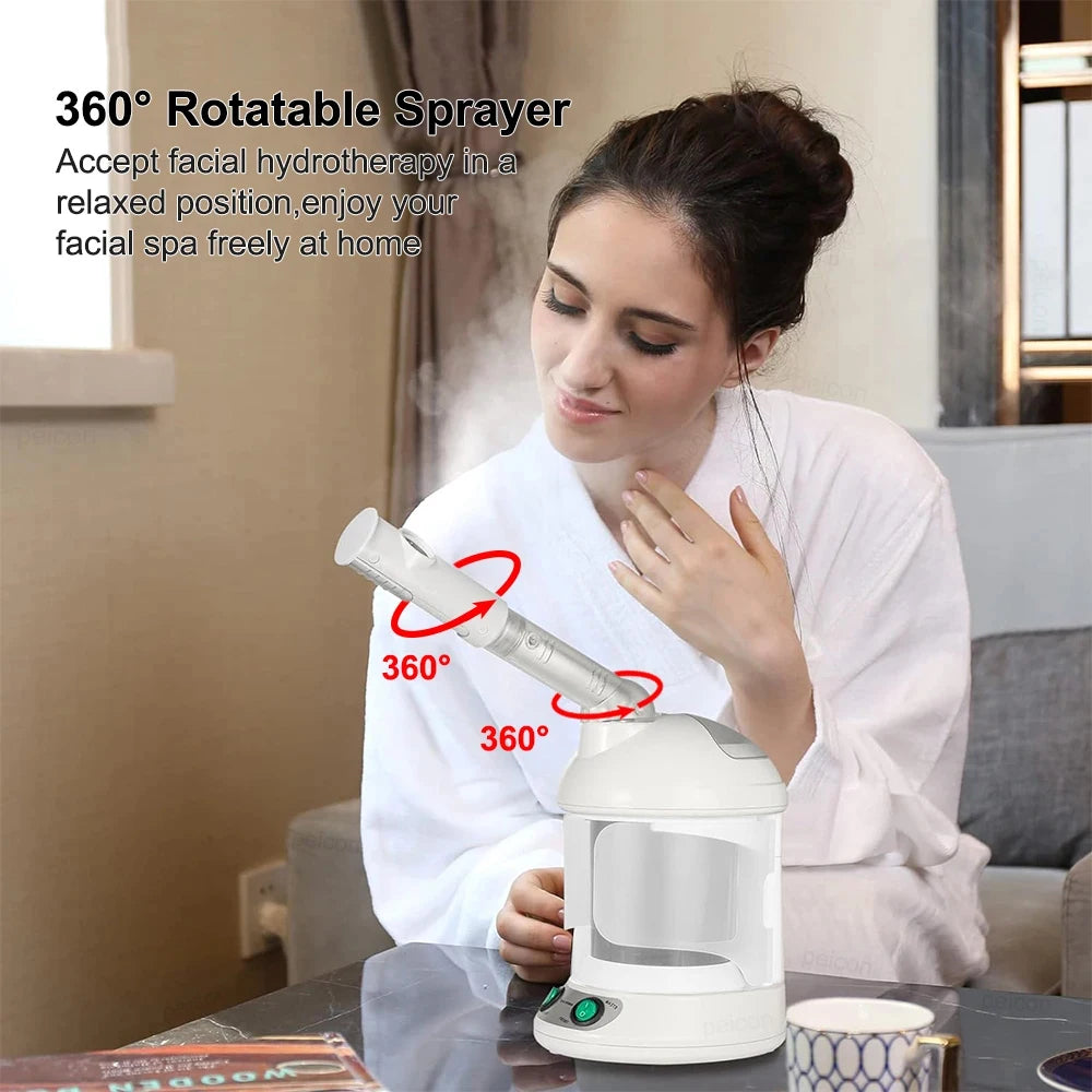 Professional Facial Steamer with Extendable 360° Rotating Arm