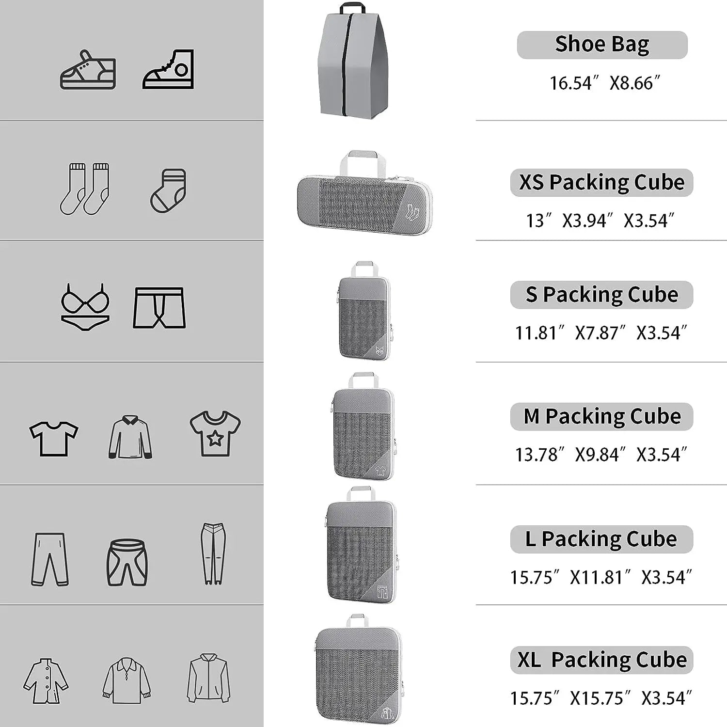 Compression Packing Cubes