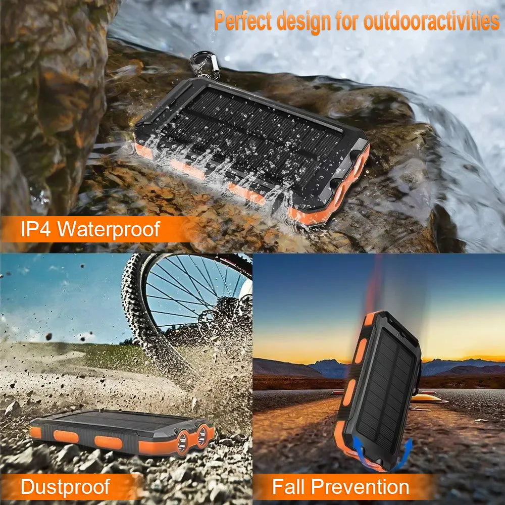 500000mAh - Portable and IP67 Waterproof Solar Power Bank