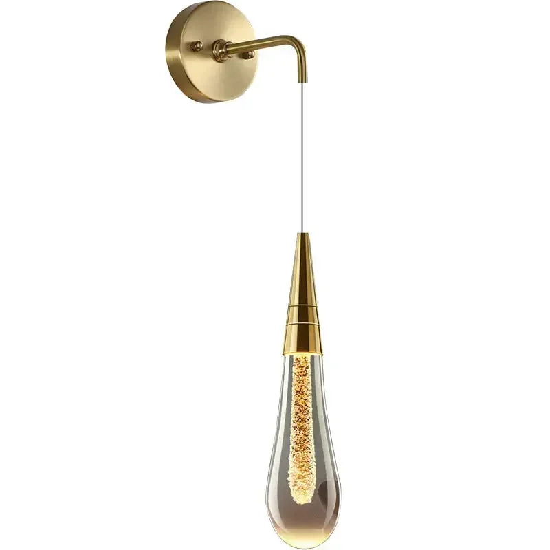 LuxeGlide – Chic Water-Drop LED Wall Lamp