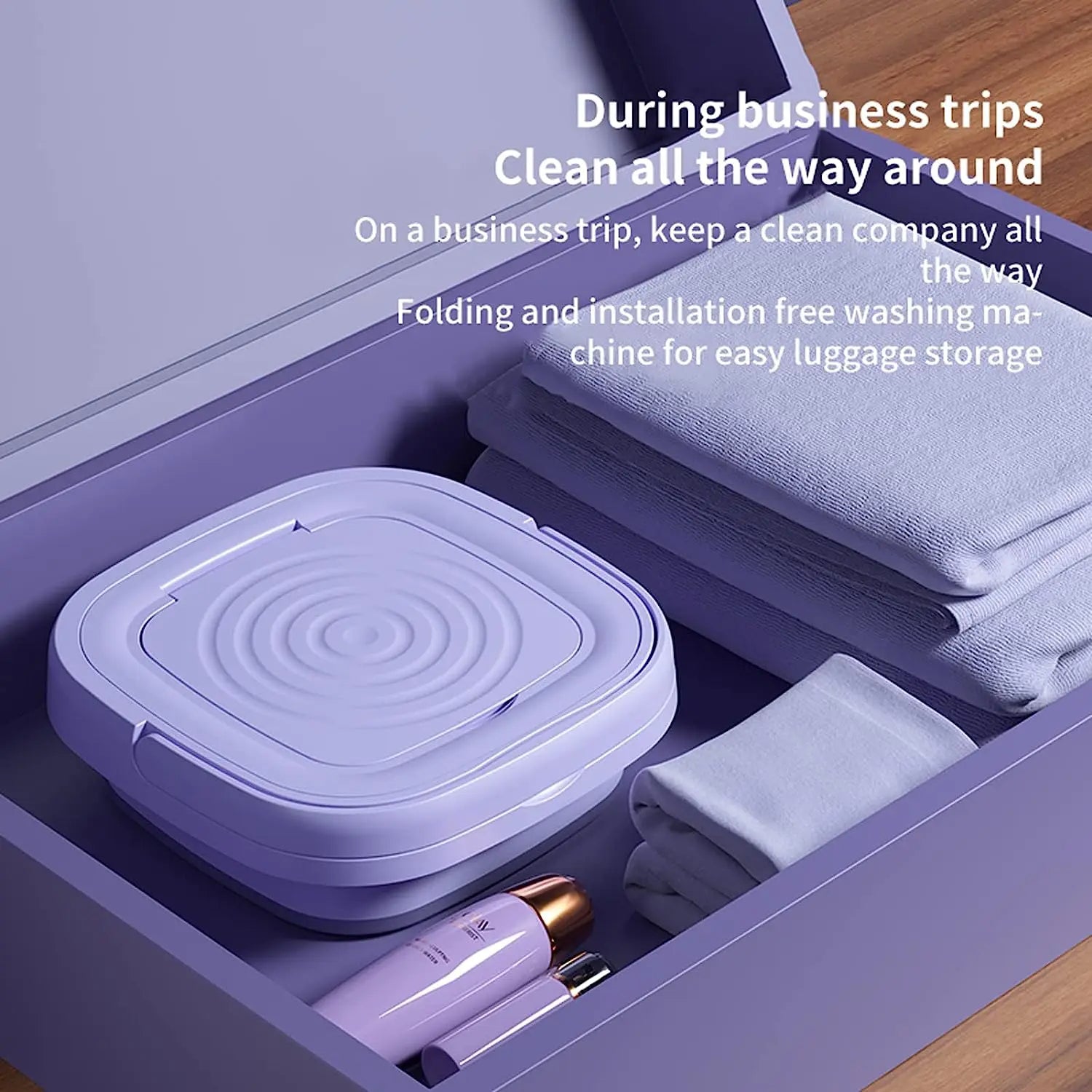 Foldable Portable Washing Machine with Spin Dryer | Mini Clothes Washer