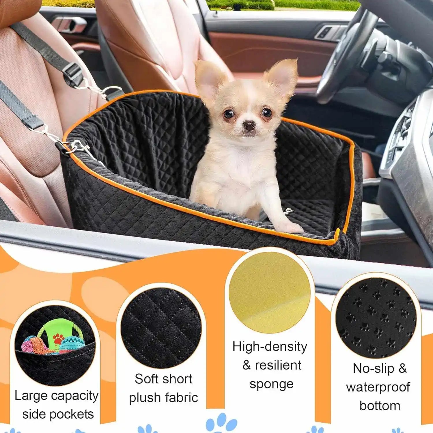 Elevated Dog Booster Seat for Car Travel