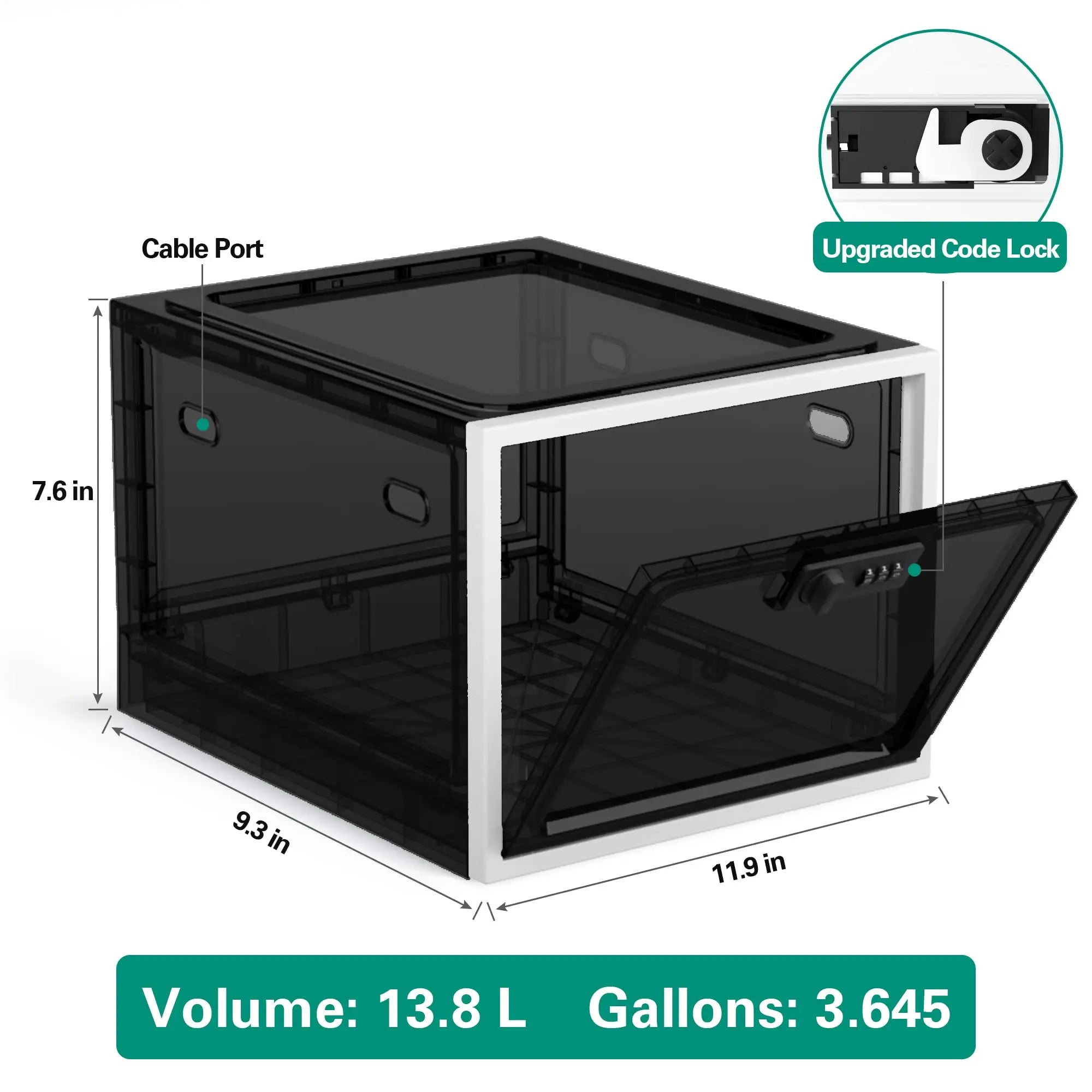 Heavy Duty Lockable Refrigerator Food Organizer Storage Bin