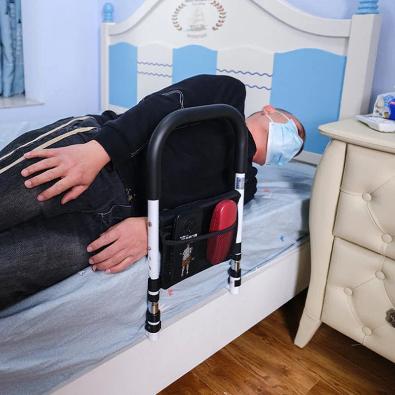 Adjustable Bed Assist Rail with Side Handrail – Safety Support for Elderly & Mobility Assistance