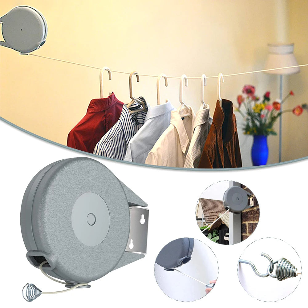 12M Retractable Outdoor Washing Line – Heavy-Duty Adjustable Length Easy to Install