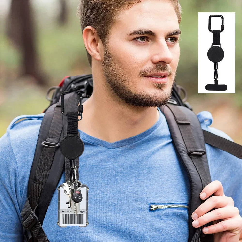 Retractable Phone Security Holder | Anti-Theft Belt Clip Design