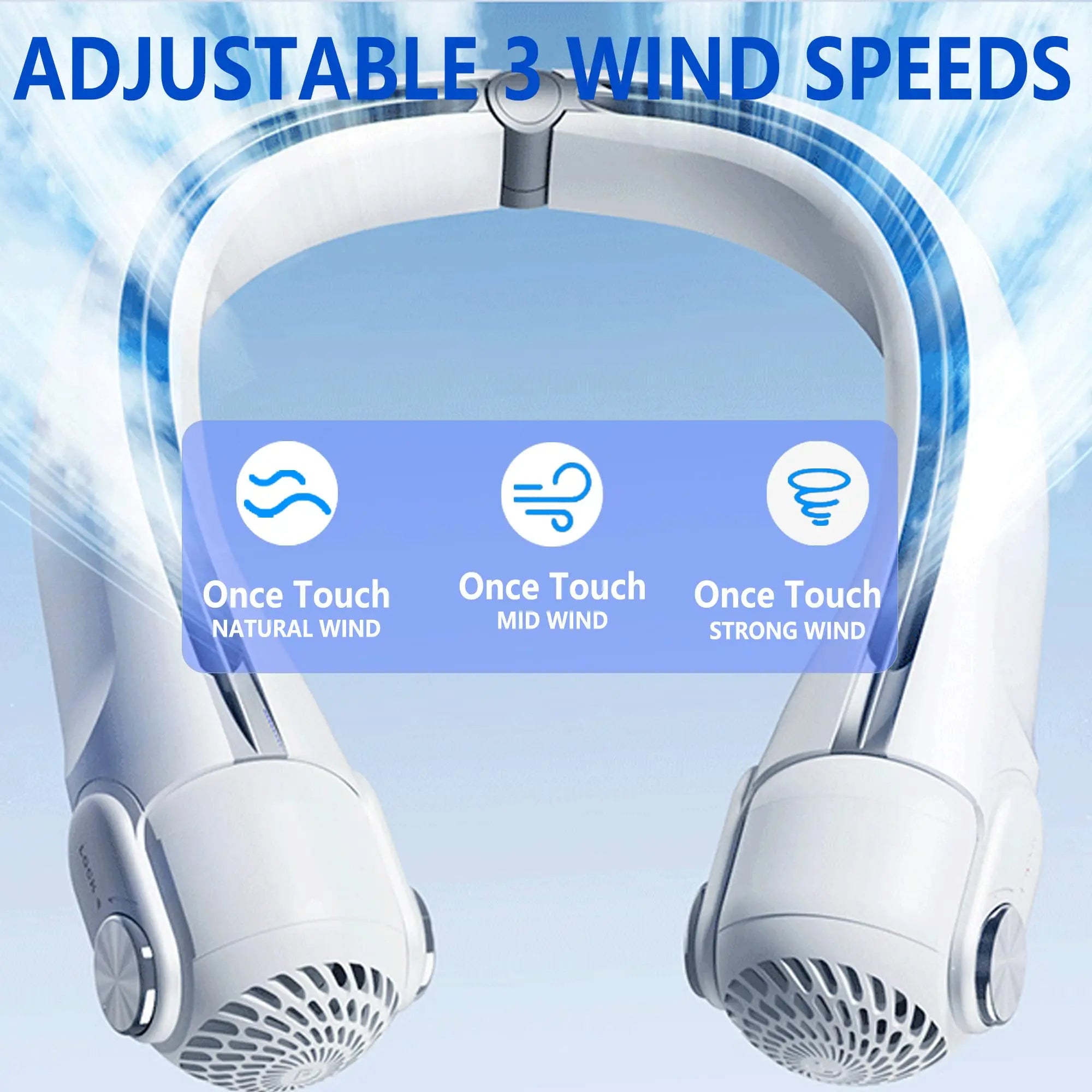 Portable Neck Fan With 45° Adjustable Wind Directions