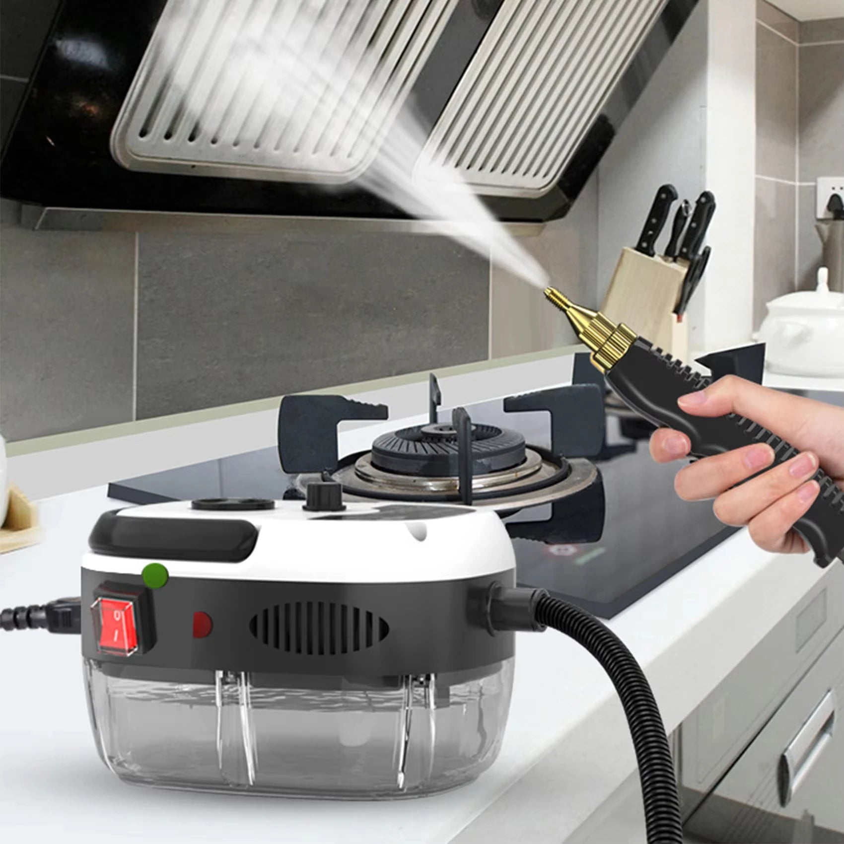 2500w Steam Cleaner With High Pressure - 6 Levels For Home And Kitchen