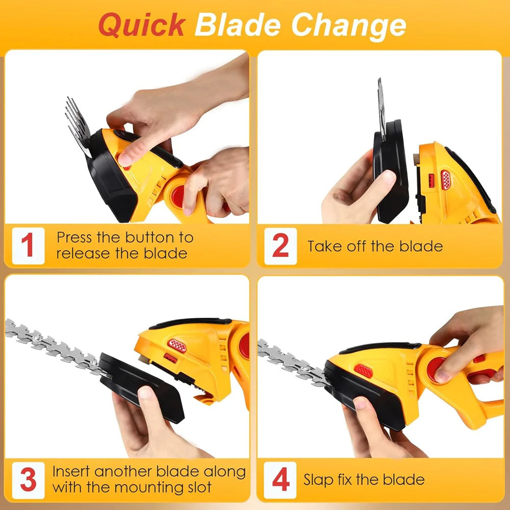 2 In 1 Cordless Electric Hedge Garden Trimmer