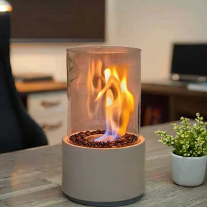 Glass Oil Lamp Decorative Tabletop Fireplace