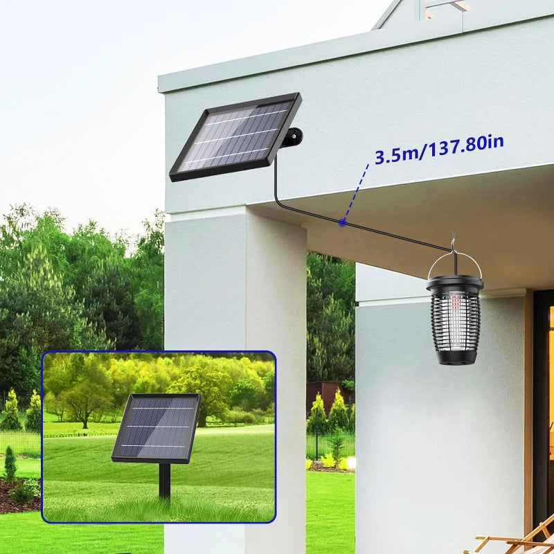 Solar Bug Zapper 2-in-1 Mosquito Killer Lamp – 4500V Indoor & Outdoor Fly Trap