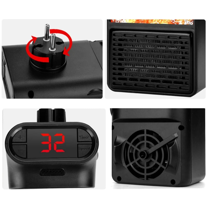 Portable Electric Plug In Home Indoor Room Space Heater 9000W