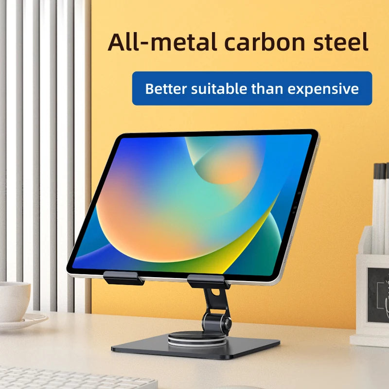 Universal 360° Phone Stand – Aluminum Alloy Desktop Holder with Charging Access & Anti-Slip Base