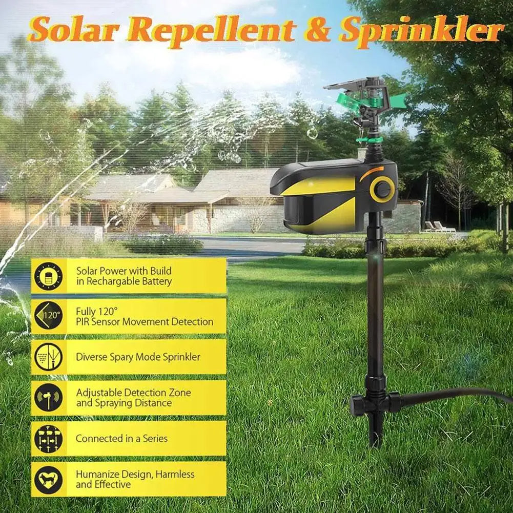 Automatic Motion-Activated Animal Repellent Garden Sprinkler - Animal Sensor Outdoor Lawn Yard Water Sprinkler