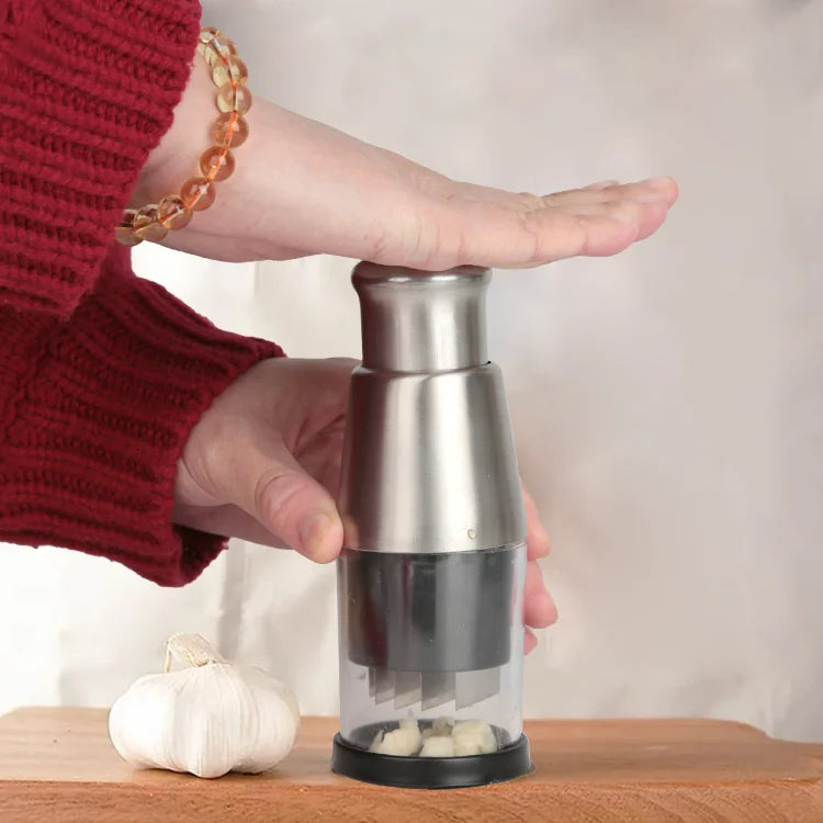 Stainless Steel Garlic Press | Quick Crush Manual Design