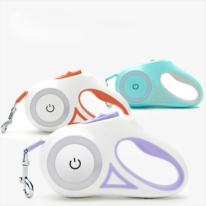 Retractable Dog Leash with Flashlight