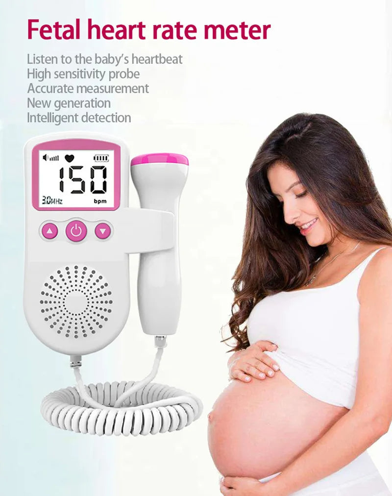 Doppler Pregnancy Fetal Baby Heart Rate Monitor
