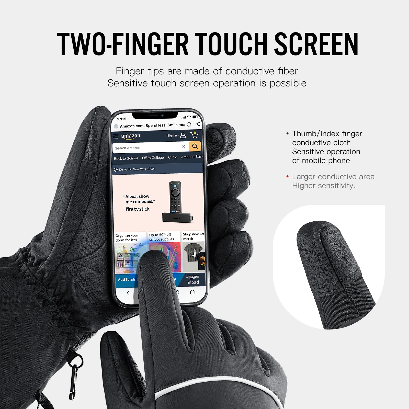 Unisex Heated Gloves - Rechargeable & Touchscreen-Friendly (Batteries included)