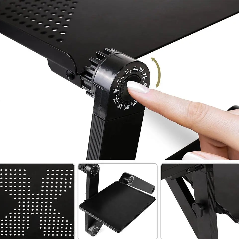 360 Ergonomic Laptop Stand For Desk With Detachable Mouse Plate