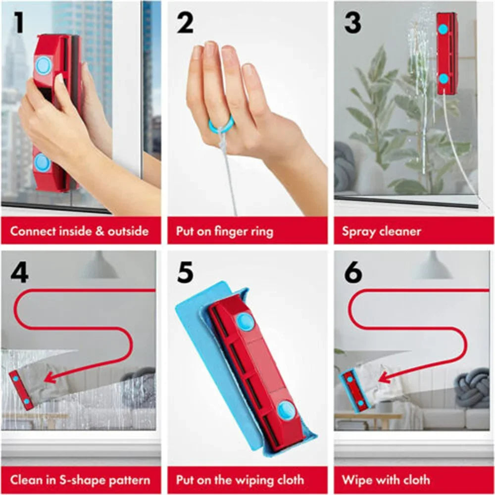 Magnetic Window Cleaner: Double-Sided Tool for Effortless Window Cleaning