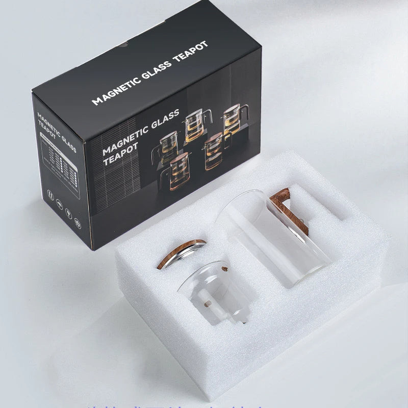 Glass Teapot with Wooden Handle